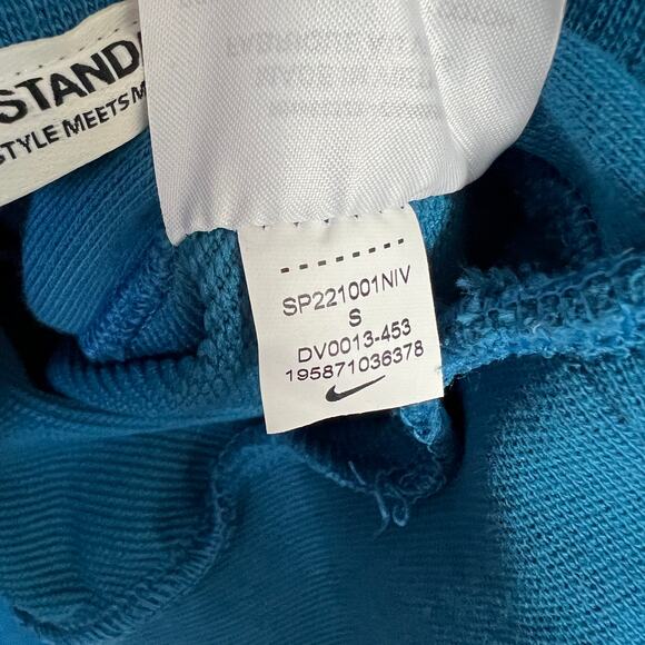 Nike Dri Fit Basketball Hoodie Pullover Halftone Grid Floral Blue Men's Small S - Picture 15 of 15